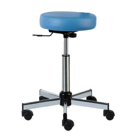 Tabouret assise ronde, base chromée Carina 40