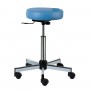 Tabouret assise ronde, base chromée Carina 40