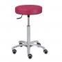 Tabouret assise ronde, base chromée Carina 40