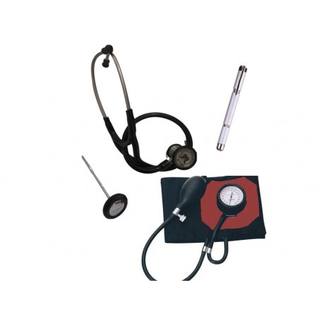 Kit médical : Tensiomètre French type, Stéthoscope Classic T, Marteau Babinski et Stylo Lampe