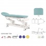 Table électrique bielle blanche technique + Tabouret offert