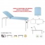 Table fixe en métal blanc 2 plans