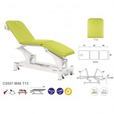 Table électrique bielle blanche 3 plans Ecopostural C5557