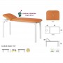 Table fixe en métal blanc spécialités