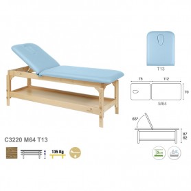 Table fixe bois naturel 2 plans