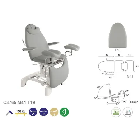 Fauteuil hydraulique blanc spécialités