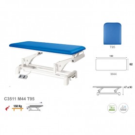 Table électrique bielle blanche 1 plan
