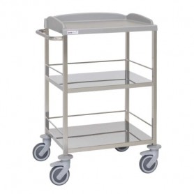 Chariot d'hôpital en acier inoxydable