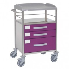 Chariot d'hôpital en acier inoxydable