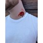 Moulage de plaie par coup de couteau au cou