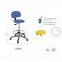 Tabouret circulaire base aluminium