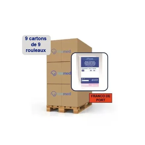 Lot de 9 carton de drap d'examen ouaté lisse - 50 x 38 cm LCH