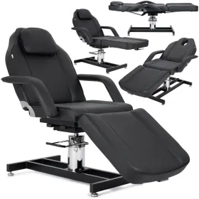 Fauteuil de beauté Theo Nero réglage pneumatique et hydraulique