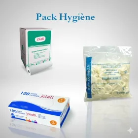 Pack Hygiène  : Drap d’examen + Gants + Doigtiers Pack Hygiène  : Drap d’examen + Gants + Doigtiers