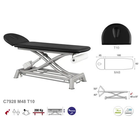 Table ostéo et massage électrique en 2 plans C7928