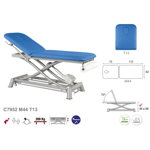 Table medicale électrique en 2 plans Barres Périphériques Ecopostural C7952