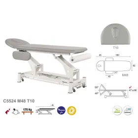 Table de massage electrique en 2 plans avec barre périphérique Ecopostural C5524 Table de massage electrique en 2 plans avec barre périphérique Ecopostural C5524