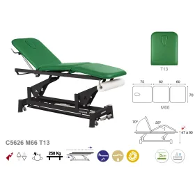 Table d'ostéopathie électrique bielle noire Ecopostural C5626 Table d'ostéopathie électrique bielle noire Ecopostural C5626