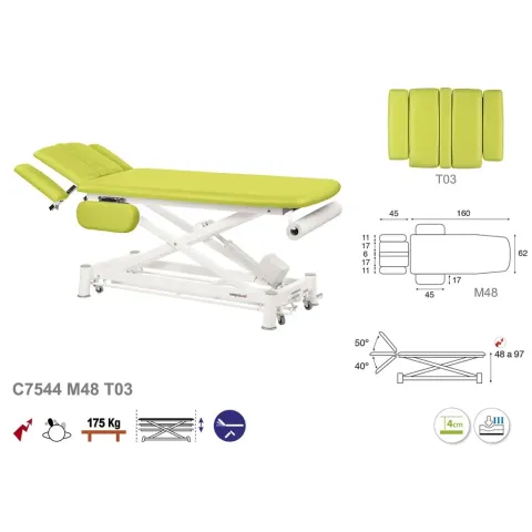 Table ostéo électrique Châssis croisé Ecopostural C7544