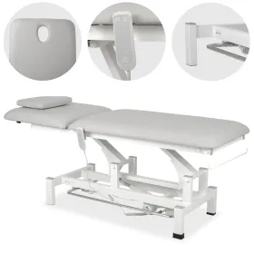 Table de massage Fortis 2 électrique  avec barre de commande au pied Table de massage Fortis 2 électrique  avec barre de commande au pied