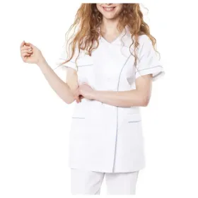 Tunique médicale avec liseré TAFFA pour femme Tunique médicale avec liseré TAFFA pour femme