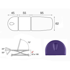Table de massage électrique 3 plans multi-usage Ecopostural C7910