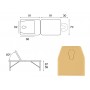 Table pliante en bois avec tendeurs