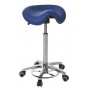 Tabouret médical Ecopostural Derby base en aluminium avec déclenchement au pied