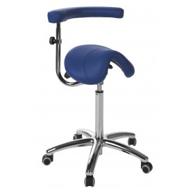 Tabouret ergonomique base chromée avec accoudoirs multifonctions