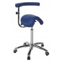 Tabouret ergonomique base chromée avec accoudoirs multifonctions