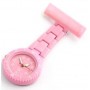 Montre infirmière PVC Rose Bonbon broche 51