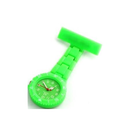 Montre infirmière PVC Vert broche 107