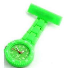 Montre infirmière PVC Vert broche 107