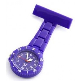 Montre infirmière PVC Violet broche 112