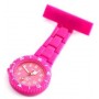  Montre infirmière PVC Fuchsia broche 103