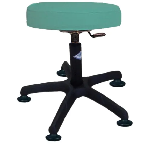 TABOURET TÉLESCOPIQUE SUR PIETEMENT PLASTIQUE NOIR + PATINS