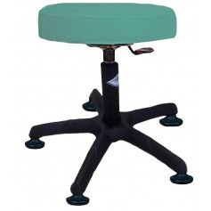 Tabouret télescopique sur pietement plastique noir + patins