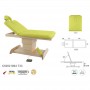 Table de massage électrique avec piètement central en bois naturel