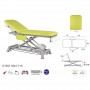 Table  de massage électrique en 2 plans avec accoudoirs et barre périphériques