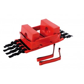 Immobilisateur de tête pour civière et plan dur, orange