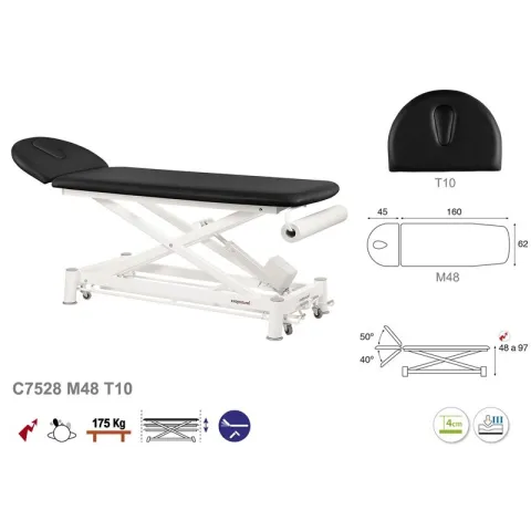 Table de massage électrique avec barre périphérique ecopostural