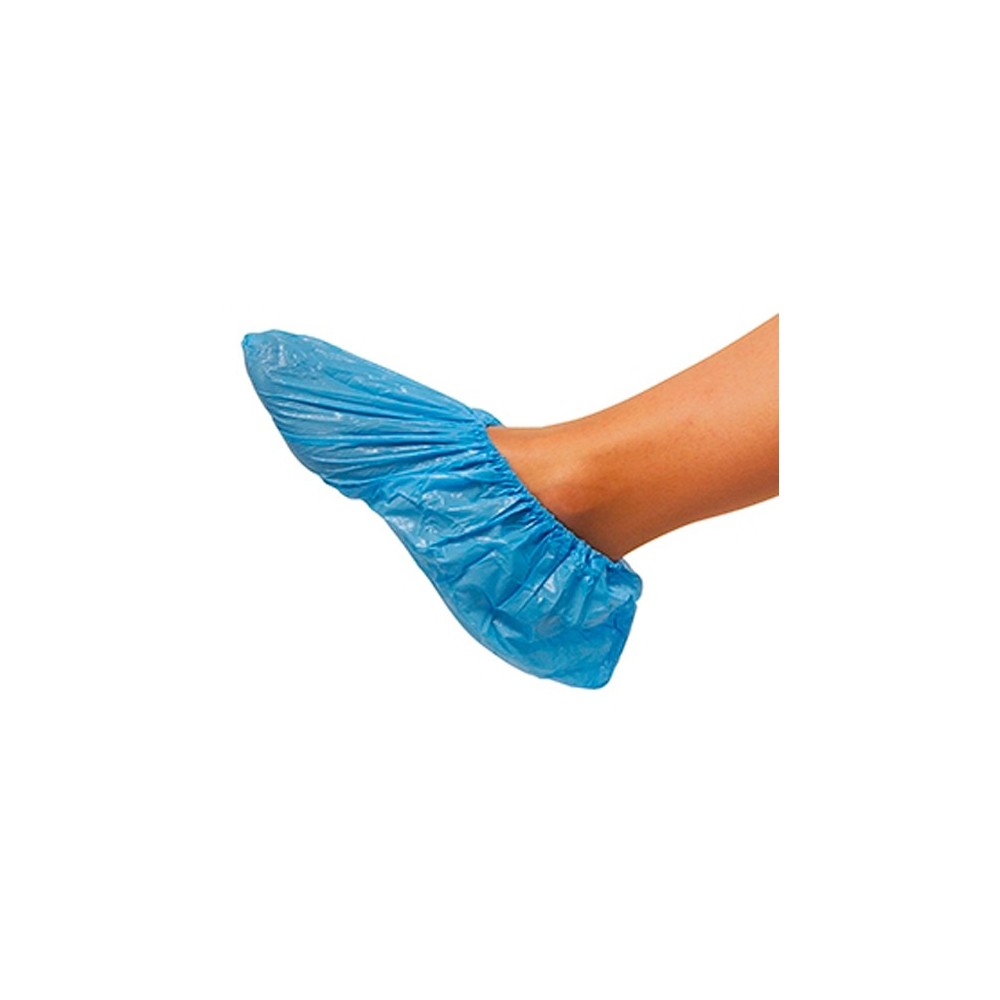 Couvre-chaussure bleu en polyéthylene 