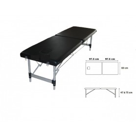 Table aluminium portable Toomed pour ostéopathe avec  livraison en 48h