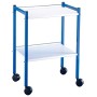 GUERIDON 2 PLATEAUX 400X600MM EPOXY BLEU