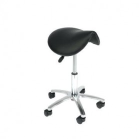 Tabouret ergonomique noir à 5 roulettes - Deforce Medical