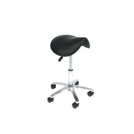 Tabouret à roulettes avec selle ergonomique