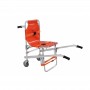 Chaise portoir Evacuation/Transfert, 159 Kgs - 2 roues - orange