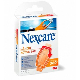 PANSEMENT NEXCARE ACTIVE 360° BOITE 30 PANSEMENT ASSORTI