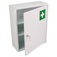 ARMOIRE PHARMACIE METAL 1 PORTE 150X360X450MM BLANC