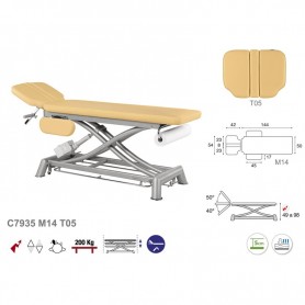 Table ostéopathie électrique Ecopostural en 2 plans C7935  :5 sections Table d'ostéopathie électrique Ecopostural en 2 plans :5 sections
